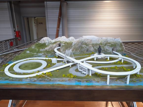 Maquette montagne - train electroaimant